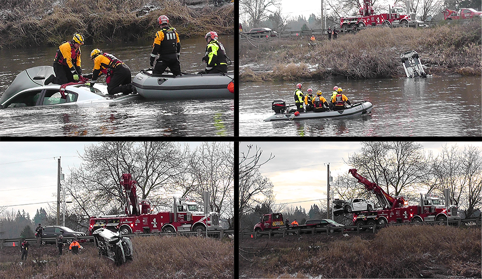 Puyallup Tribal police help rescue driver from chilly Puyallup River