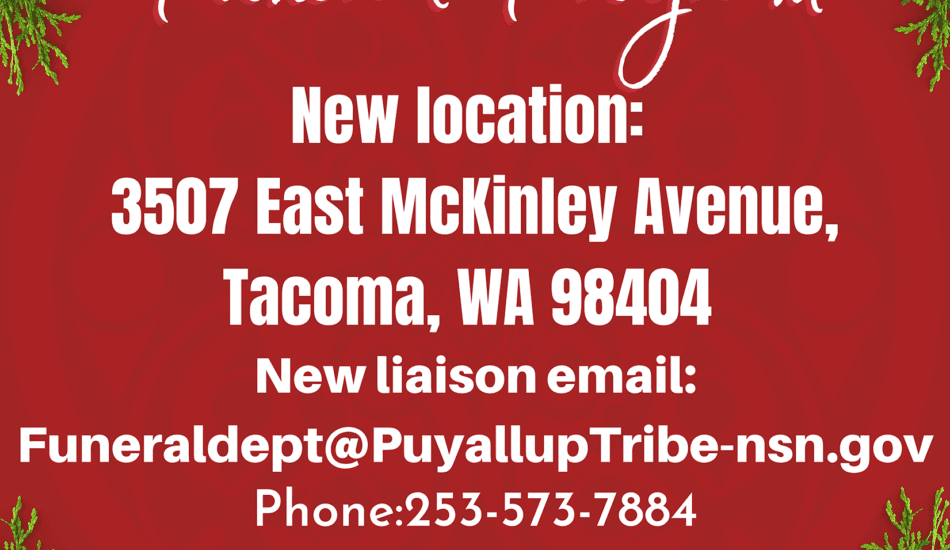 Puyallup Tribe Funeral Program new location