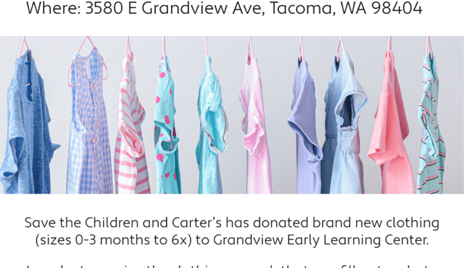 Infant and children clothes giveaway