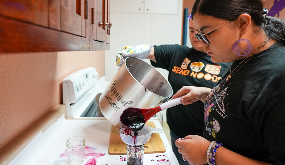 Preserving tradition, Culture Department holds wədax̌ (huckleberry) jam-making classes