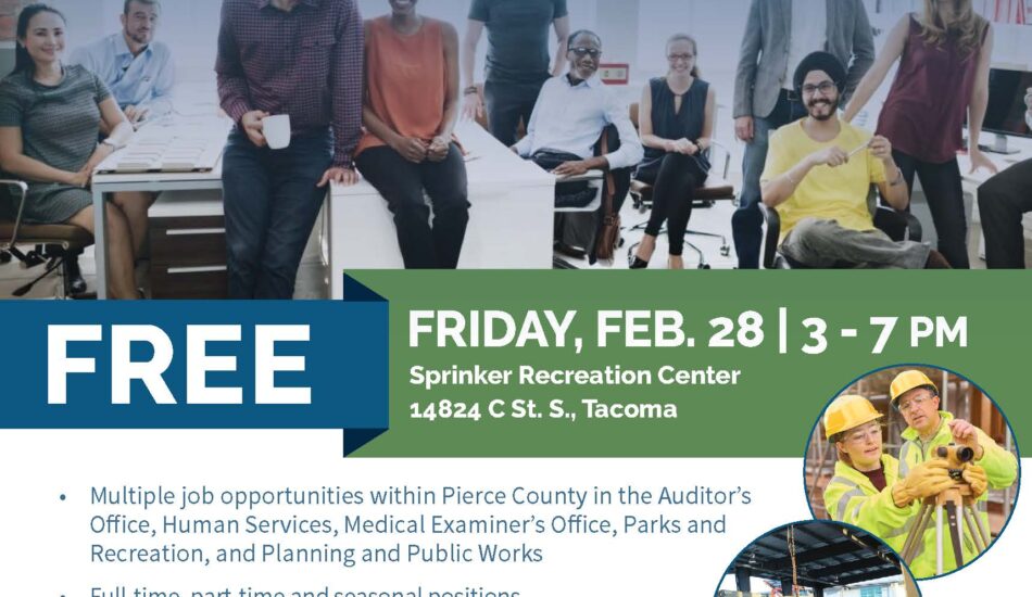 Tribal Membership: Pierce County Career Event & Job Fair, Feb. 28  3-7 PM