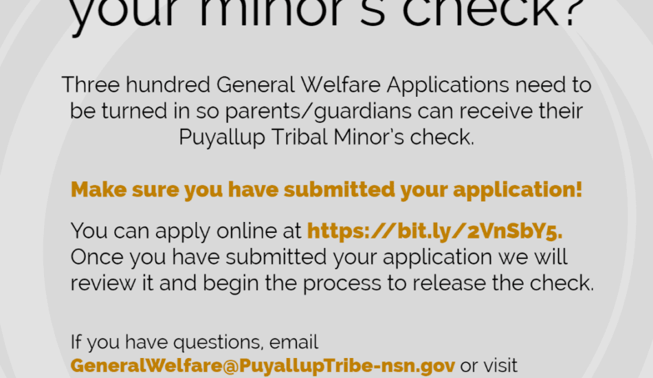 Have You Received Your Minor’s Check?
